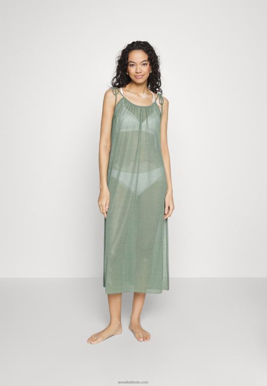 Anna Field kvinner enkel stropp strandkjole strandtilbehør khaki P266L752