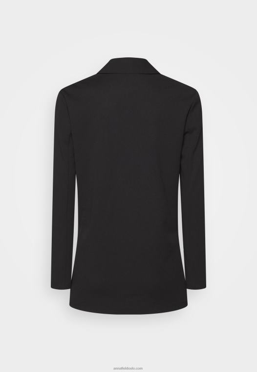 Anna Field kvinner kort frakk svart P266L710