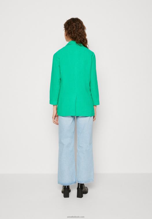 Anna Field kvinner kort pels grønn P266L718