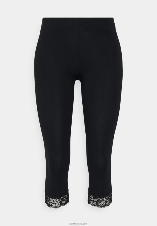 Anna Field kvinner 2 pakke leggings bukser svart P266L656