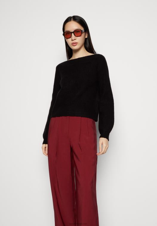 Anna Field kvinner bordeaux bukser P266L606