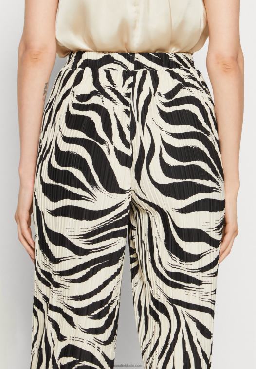 Anna Field kvinner bukse svart/off-white P266L622