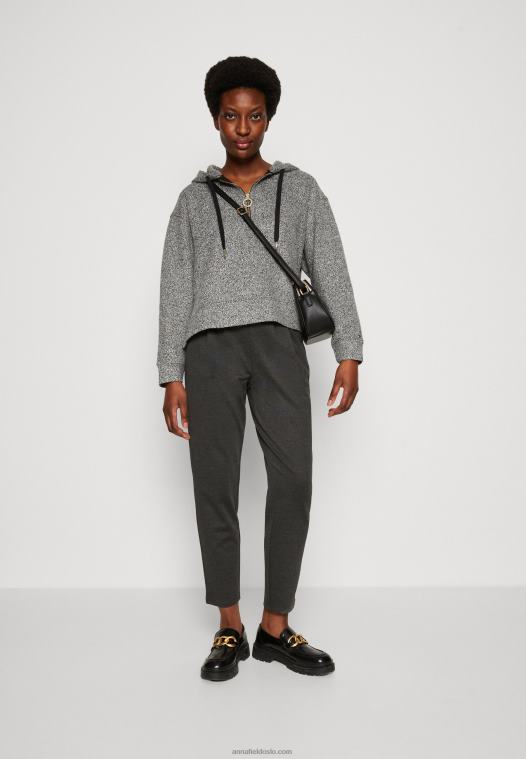 Anna Field kvinner bukser flekkete mørkegrå P266L634