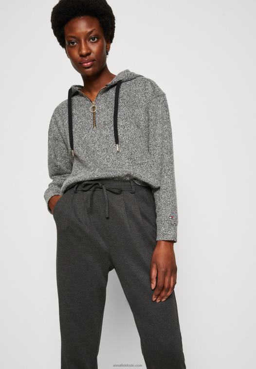 Anna Field kvinner bukser flekkete mørkegrå P266L634