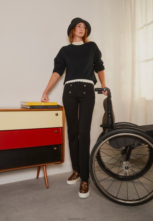 Anna Field kvinner bukser svart P266L639