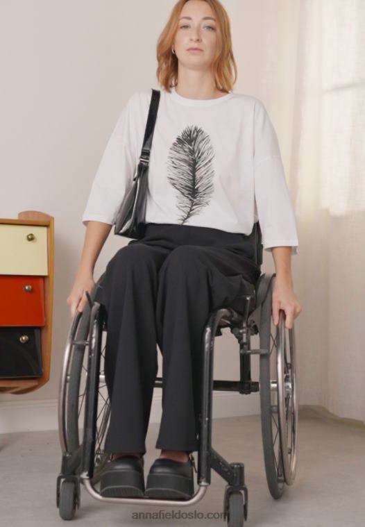 Anna Field kvinner bukser svart P266L648