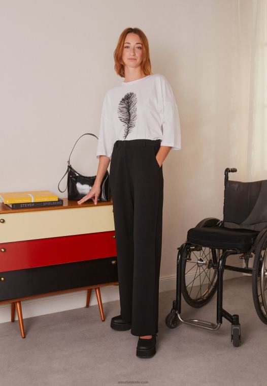 Anna Field kvinner bukser svart P266L648