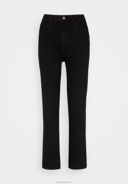 Anna Field kvinner jeans med rette ben, svart denim P266L665