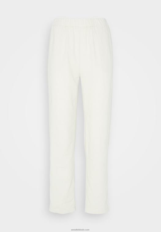 Anna Field kvinner lin mix bukser beige P266L604