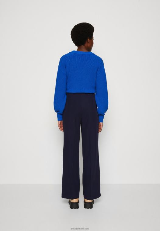 Anna Field kvinner mørkeblå bukser P266L617