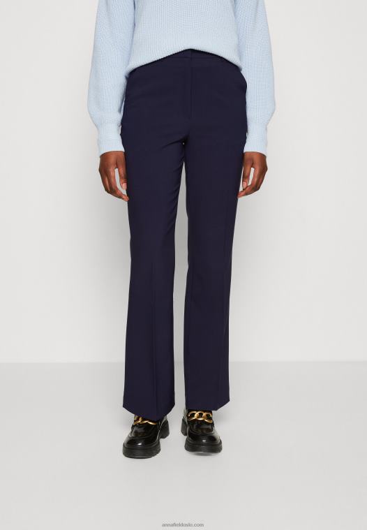 Anna Field kvinner mørkeblå bukser P266L626