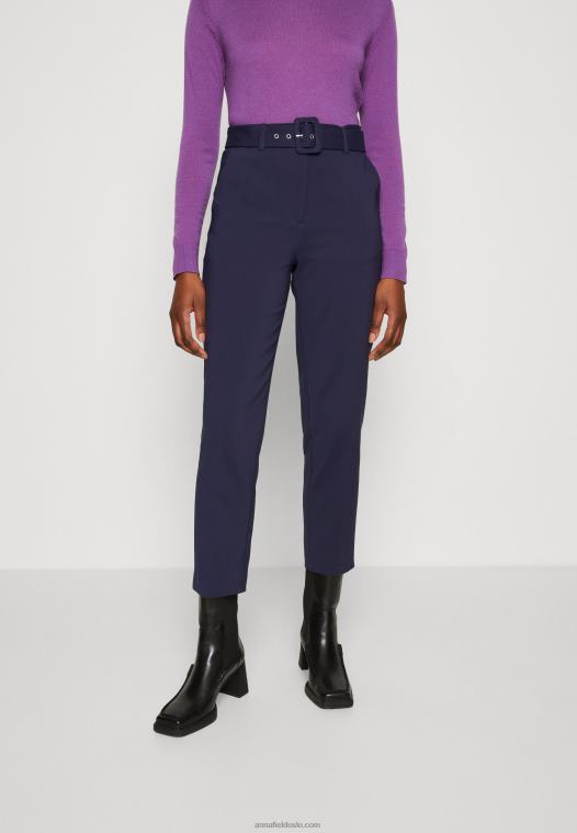 Anna Field kvinner mørkeblå bukser P266L629