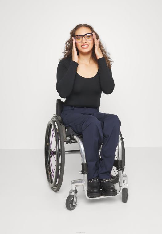 Anna Field kvinner mørkeblå bukser P266L647