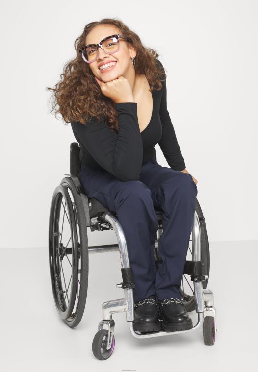 Anna Field kvinner mørkeblå bukser P266L647