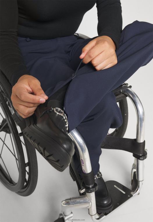 Anna Field kvinner mørkeblå bukser P266L647