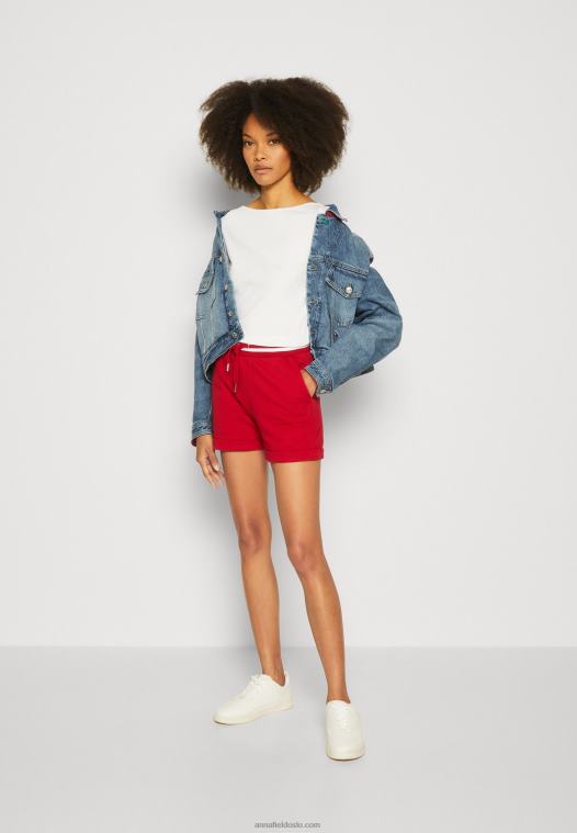 Anna Field kvinner shorts mørk rød P266L662