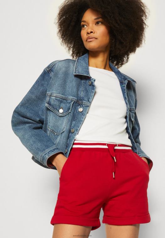 Anna Field kvinner shorts mørk rød P266L662