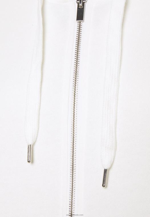 Anna Field kvinner genser med glidelås off-white P266L767