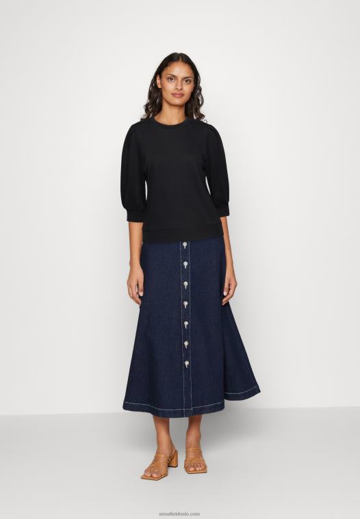 Anna Field kvinner genser svart P266L763