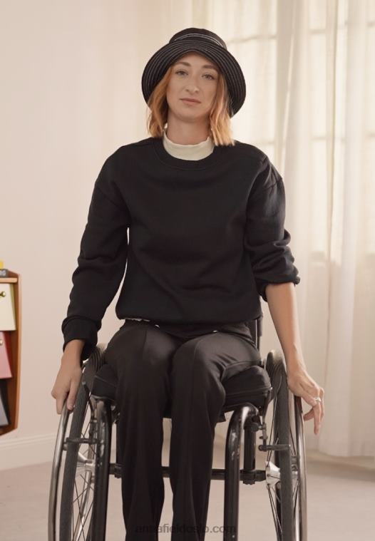 Anna Field kvinner genser svart P266L765