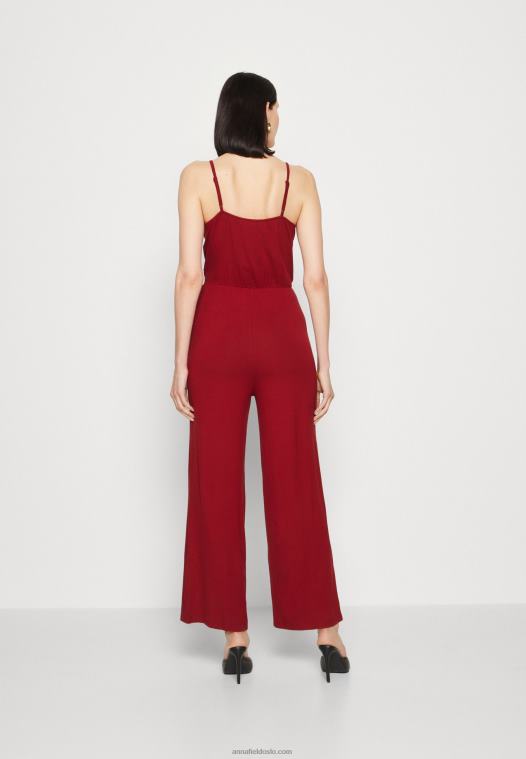 Anna Field kvinner jumpsuit mørkerød P266L882