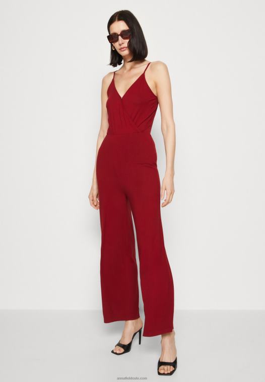 Anna Field kvinner jumpsuit mørkerød P266L882