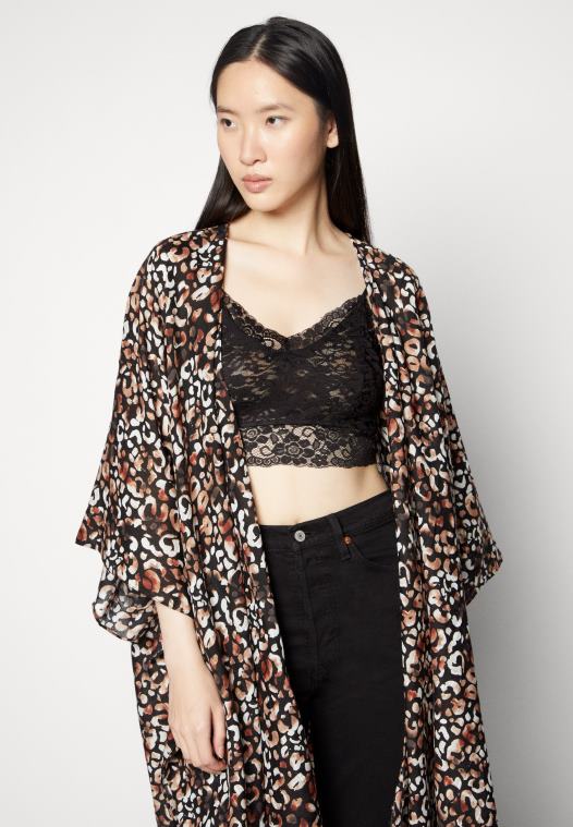 Anna Field kvinner kappe brun/svart P266L725