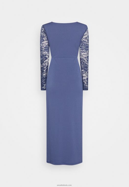 Anna Field kvinner cocktailkjole festkjole blå P266L34