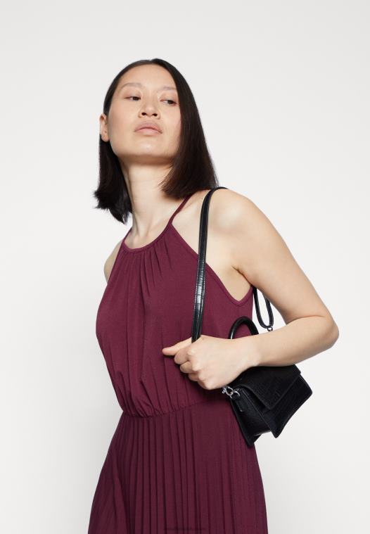 Anna Field kvinner cocktailkjole festkjole mørk rød P266L65