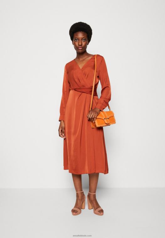 Anna Field kvinner cocktailkjole selskapskjole brun P266L54