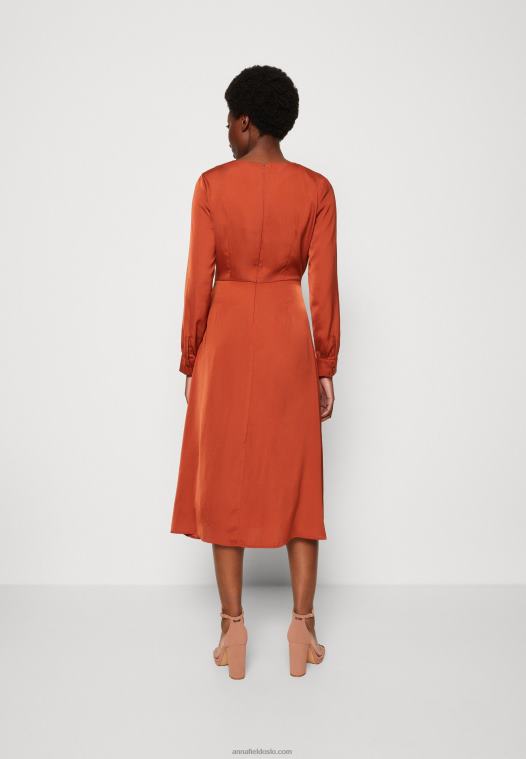 Anna Field kvinner cocktailkjole selskapskjole brun P266L54