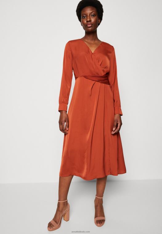 Anna Field kvinner cocktailkjole selskapskjole brun P266L54