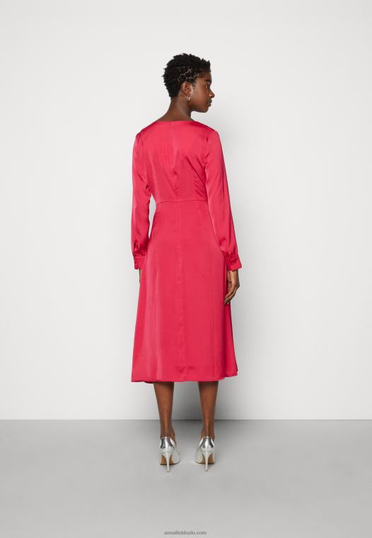 Anna Field kvinner cocktailkjole selskapskjole rød P266L32