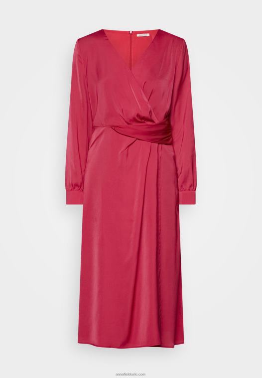 Anna Field kvinner cocktailkjole selskapskjole rød P266L32