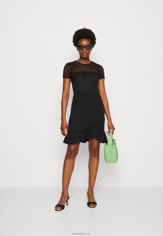 Anna Field kvinner cocktailkjole selskapskjole svart P266L60