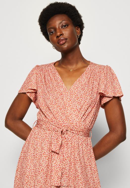 Anna Field kvinner dagskjole brun/hvit P266L3