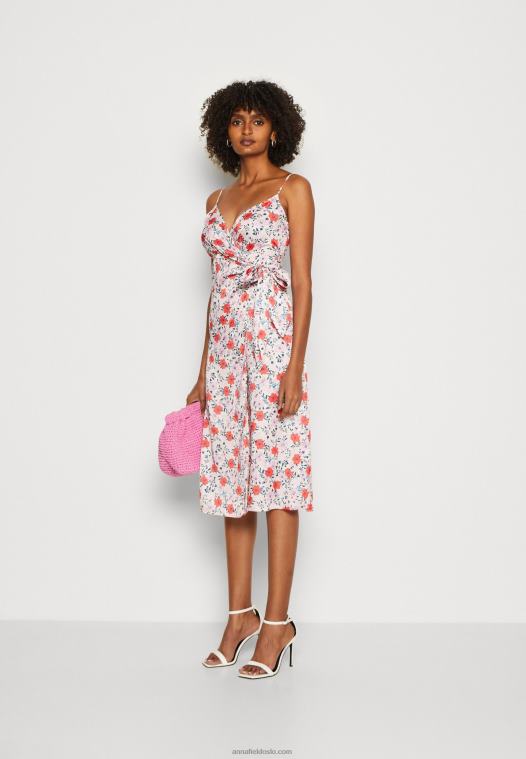 Anna Field kvinner dagskjole rosa/rød P266L14