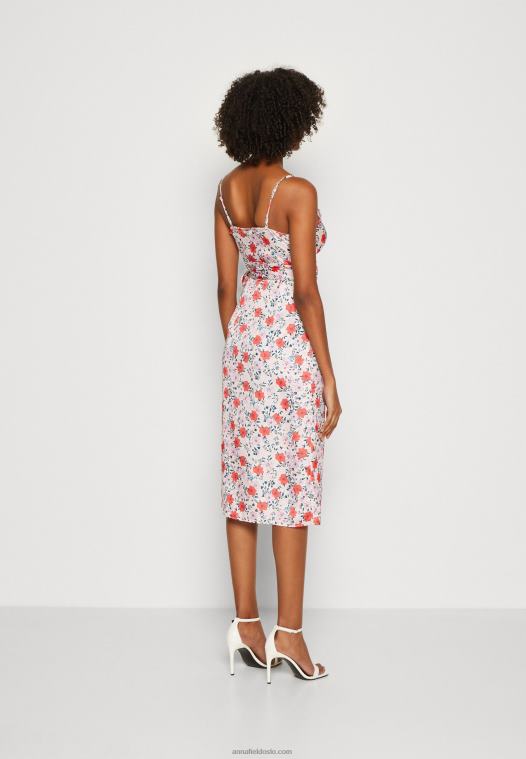 Anna Field kvinner dagskjole rosa/rød P266L14