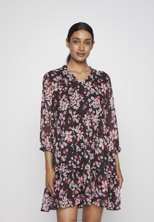 Anna Field kvinner dagskjole rosa/svart/flerfarget P266L31