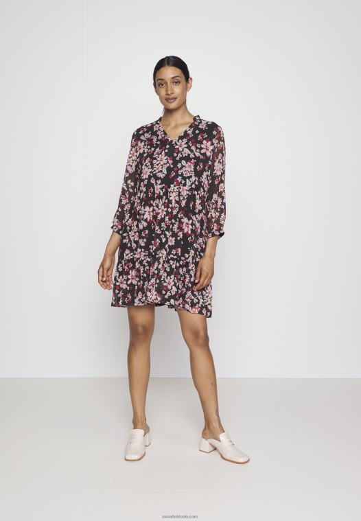 Anna Field kvinner dagskjole rosa/svart/flerfarget P266L31