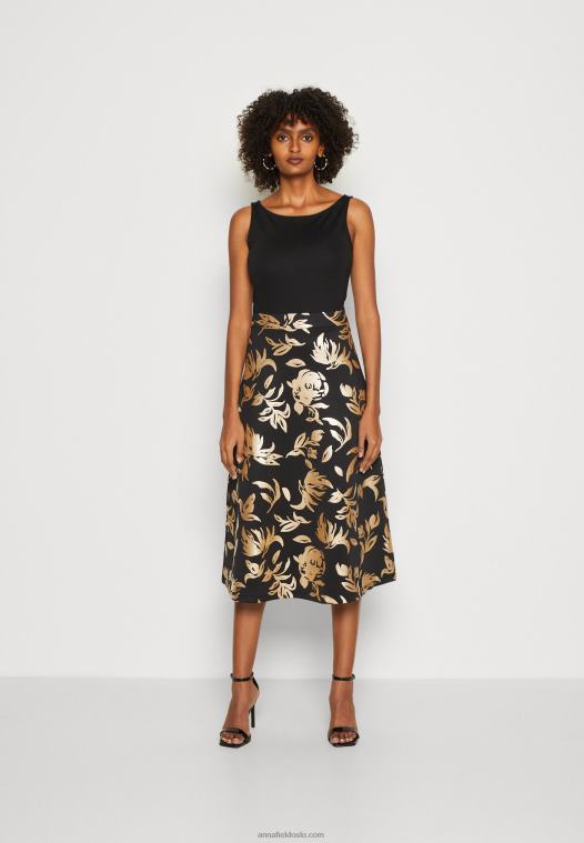 Anna Field kvinner dagskjole svart P266L24