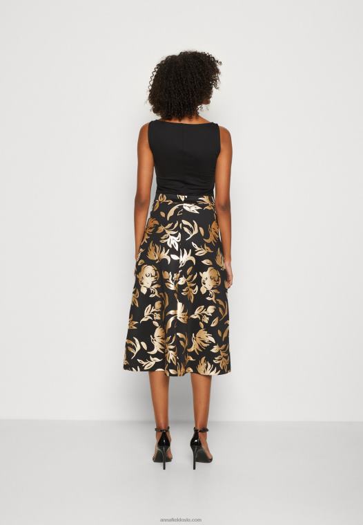 Anna Field kvinner dagskjole svart P266L24