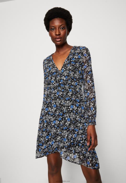 Anna Field kvinner dagskjole svart/flerfarget P266L27