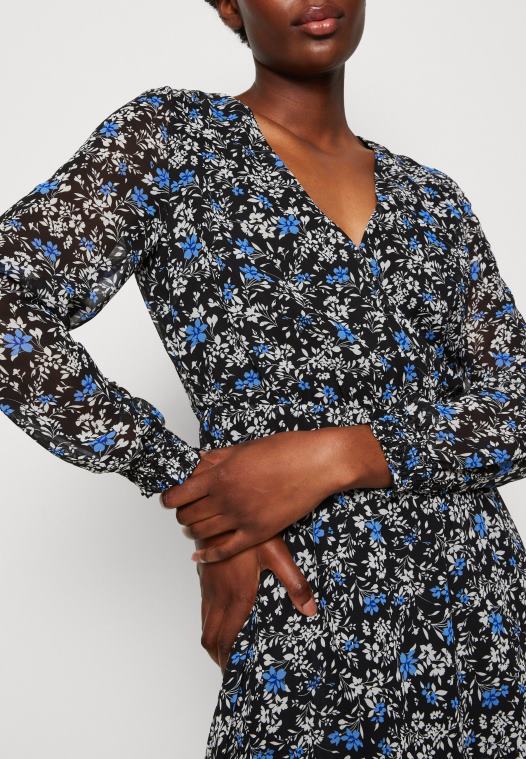 Anna Field kvinner dagskjole svart/flerfarget P266L27