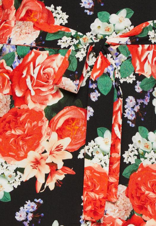 Anna Field kvinner dagskjole svart/rød P266L17