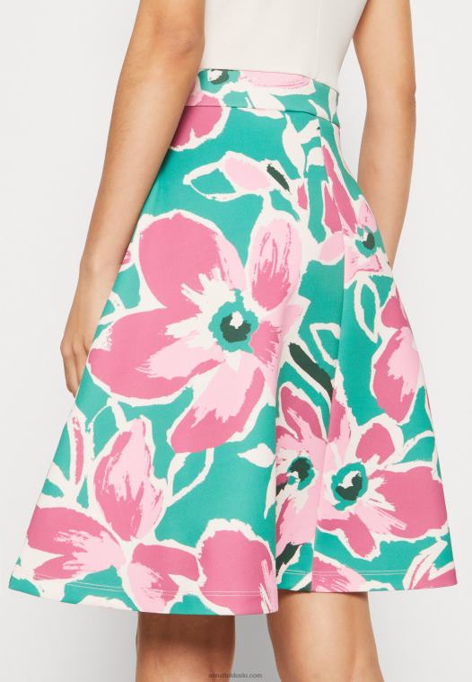 Anna Field kvinner denim kjole hvit/grønn/rosa P266L68