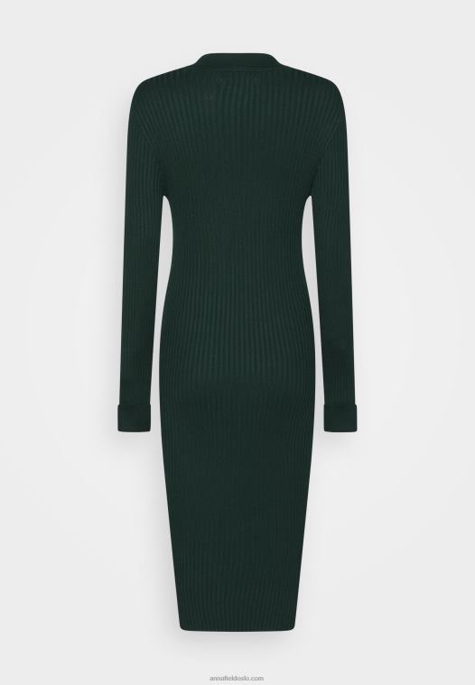 Anna Field kvinner genser kjole grønn P266L209