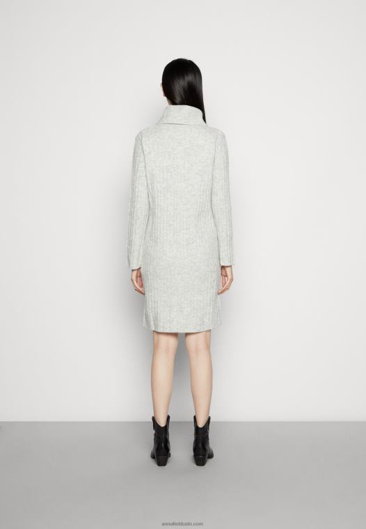 Anna Field kvinner genserkjole flekkete lysegrå P266L213