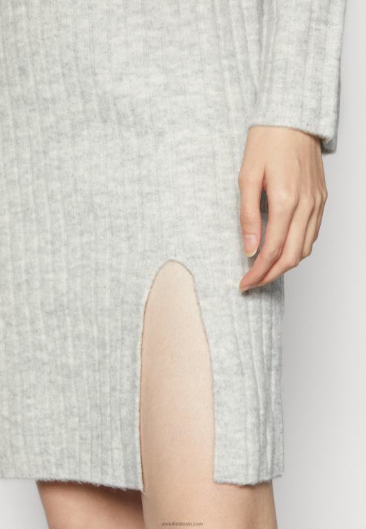 Anna Field kvinner genserkjole flekkete lysegrå P266L213