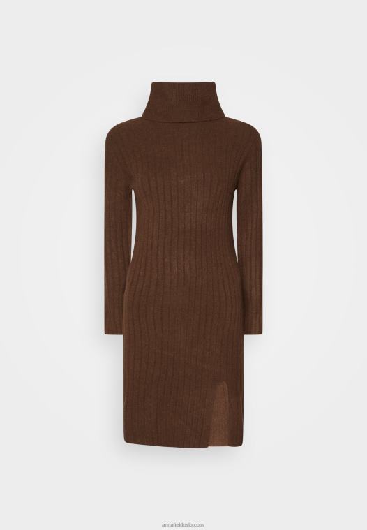 Anna Field kvinner genserkjole mørkebrun P266L210
